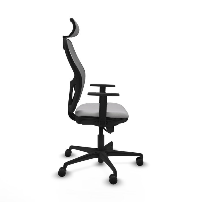 PIQUERAS Y CRESPO Silla de oficina Jorquera con mecanismo Sincro, Tela Gris claro y Malla Gris