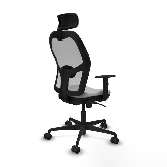PIQUERAS Y CRESPO Silla de oficina Jorquera con mecanismo Sincro, Tela Gris claro y Malla Gris
