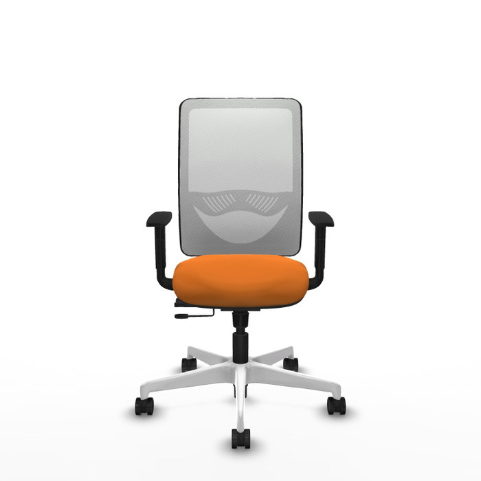 PIQUERAS Y CRESPO Silla de oficina Zulema Naranja y Blanco