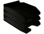 Q-connect Bandeja sobremesa plástico negro opaco 100% reciclado 240x70x340 mm