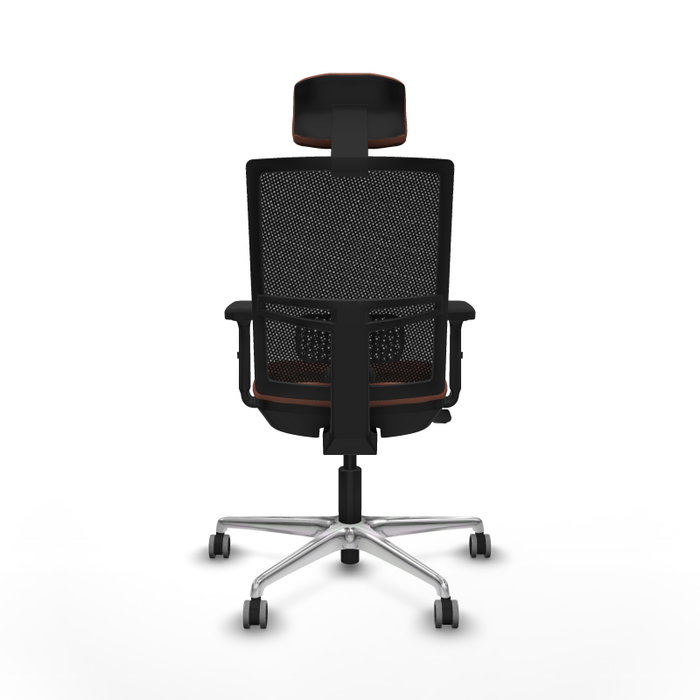 PIQUERAS Y CRESPO Silla de oficina Yunquera con mecanismo Sincro/Traslack, Marrón y Negro
