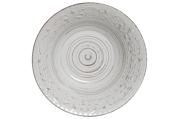 DKD Home Decor Ensaladera de Gres Blanco 24.5 x 7 x 24.5 cm (4 Unidades)