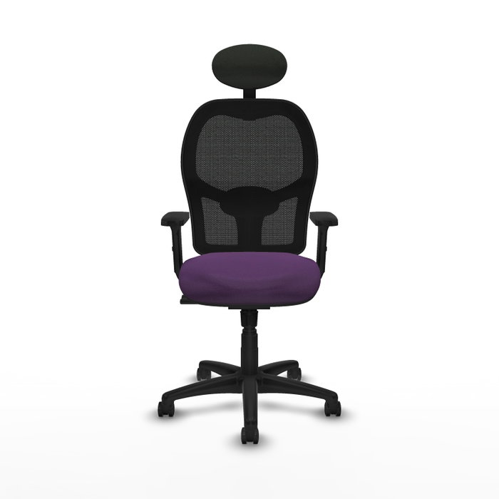 PIQUERAS Y CRESPO Silla Alocén sincro con malla negra y acabado Bali morado PIQUERAS Y CRESPO Silla Alocén sincro con malla negra y acabado Bali morado