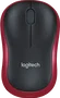Logitech M185 Ratón Inalámbrico Ambidextro Rojo/Negro