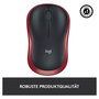 Logitech M185 - Ratón inalámbrico óptico ambidiestro, 1000 DPI, color rojo, compatible con Windows, macOS, Linux y ChromeOS