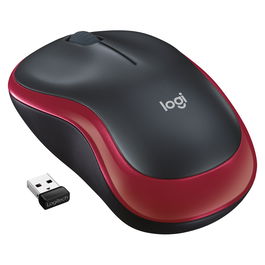 Logitech M185 Ratón Inalámbrico Óptico 1000 DPI Rojo