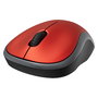 Logitech M185 - Ratón inalámbrico óptico ambidiestro, 1000 DPI, color rojo, compatible con Windows, macOS, Linux y ChromeOS