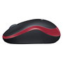 Logitech M185 - Ratón inalámbrico óptico ambidiestro, 1000 DPI, color rojo, compatible con Windows, macOS, Linux y ChromeOS