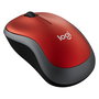 Logitech M185 - Ratón inalámbrico óptico ambidiestro, 1000 DPI, color rojo, compatible con Windows, macOS, Linux y ChromeOS