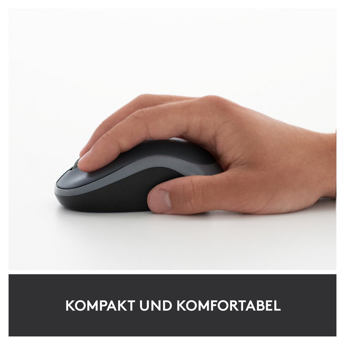 Logitech M185 - Ratón inalámbrico óptico ambidiestro, 1000 DPI, color rojo, compatible con Windows, macOS, Linux y ChromeOS