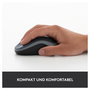 Logitech M185 - Ratón inalámbrico óptico ambidiestro, 1000 DPI, color rojo, compatible con Windows, macOS, Linux y ChromeOS