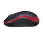 Logitech M185 Ratón Inalámbrico Ambidextro Rojo/Negro