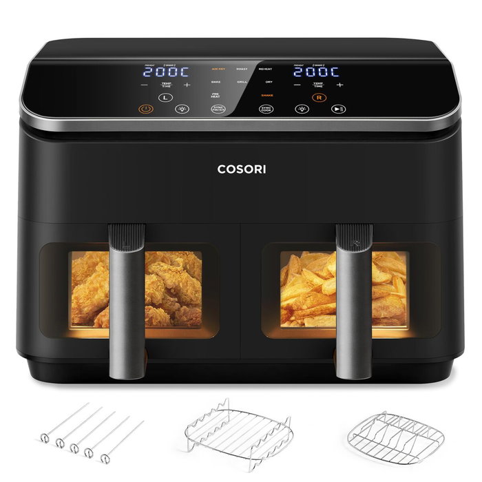 Cosori Dual Basket Chef Edition 8,5L Negra y Plata