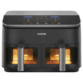 Cosori Freidora de Aire Caliente Dual Basket Chef Edition, 8.5L, 1750W, 2 Cestas, Negro, con Función de Asar, Hornear y Deshidratar, 35-230°C