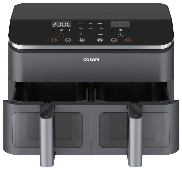 Cosori Dual Basket Chef Edition 8,5L Negra y Plata