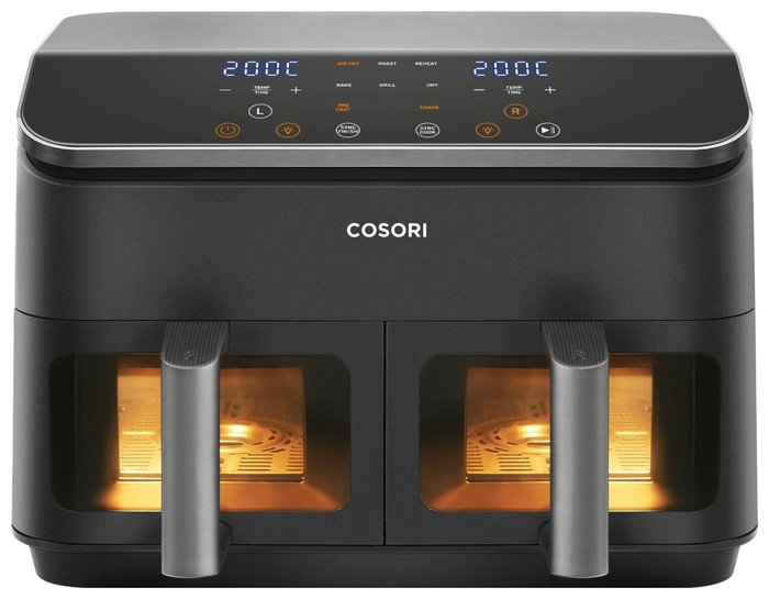 Cosori Dual Basket Chef Edition 8,5L Negra y Plata