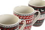 DKD Home Decor Taza Porcelana New Bone Multicolor Surtido de 4, Pack de 12 unidades