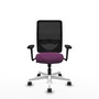 PIQUERAS Y CRESPO Silla de oficina Zulema con mecanismo Sincro, Morado y Negro