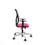 PIQUERAS Y CRESPO Silla de oficina Motilla con mecanismo Sincro, Rosa y Blanco