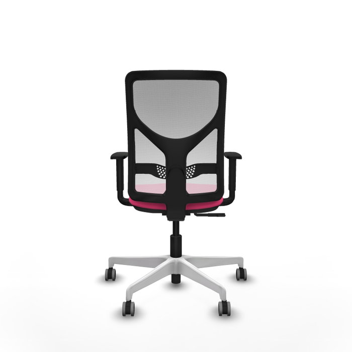 PIQUERAS Y CRESPO Silla de oficina Motilla con mecanismo Sincro, Rosa y Blanco