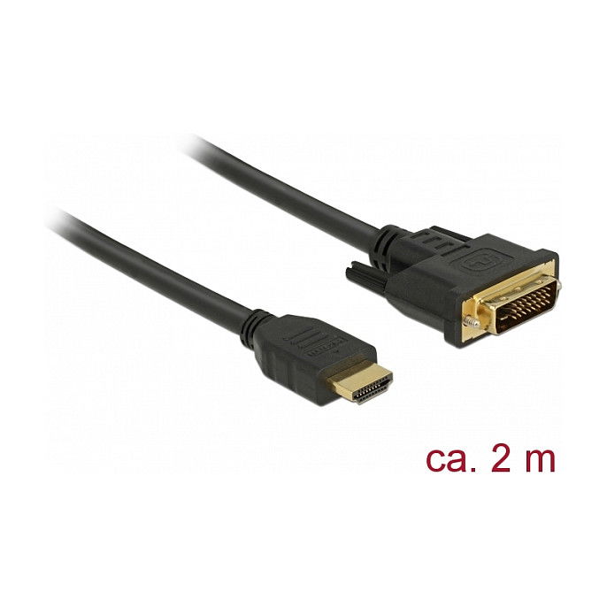DeLOCK Cable HDMI a DVI Bidireccional 24+1 Pines, 2 Metros, Referencia DELOCK DeLOCK Cable HDMI a DVI Bidireccional 24+1 Pines, 2 Metros, Referencia DELOCK