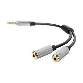 Sharkoon PMP35 Adaptador de Audio 2x3,5mm Hembra a 3,5mm Macho
