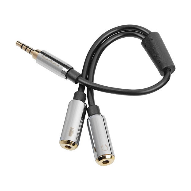 Sharkoon PMP35 Adaptador de Audio 2x3,5mm Hembra a 3,5mm Macho Sharkoon PMP35 Adaptador de Audio 2x3,5mm Hembra a 3,5mm Macho