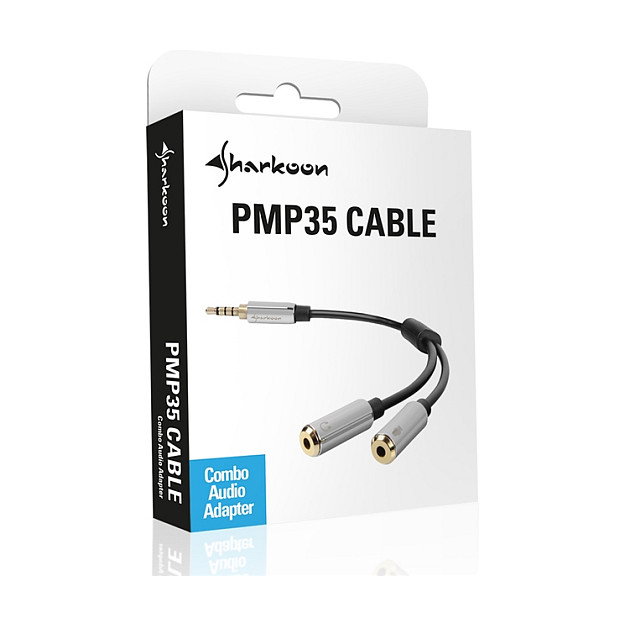 SHARKOON Adaptador de audio PMP35 2x3,5mm a 1x3,5mm TRRS SHARKOON Adaptador de audio PMP35 2x3,5mm a 1x3,5mm TRRS