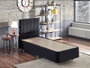 Hanah Home Somier y Cabecero Individual Negro Ela Single (100 x 200 cm) con Arcón Incluido, Estructura de Acero y Tejido 100% Soho