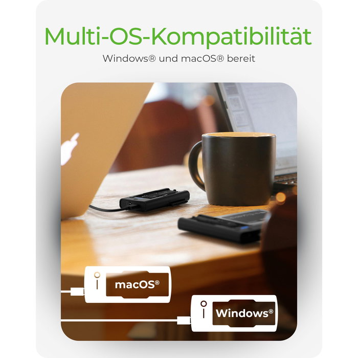 ICY BOX IB-180MS-C31 Dock de USB-C/USB-A 3.2 Gen 2 para SSD NVMe M.2 y HDD SATA 3.5"/2.5", JMS581DL, Plug & Play, 10 Gbit/s