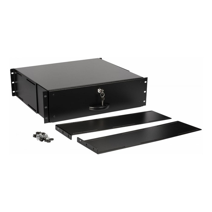 EQUIP EZD-3-B Cajón para Rack de Servidores 19" 3U Bloqueable, Negro