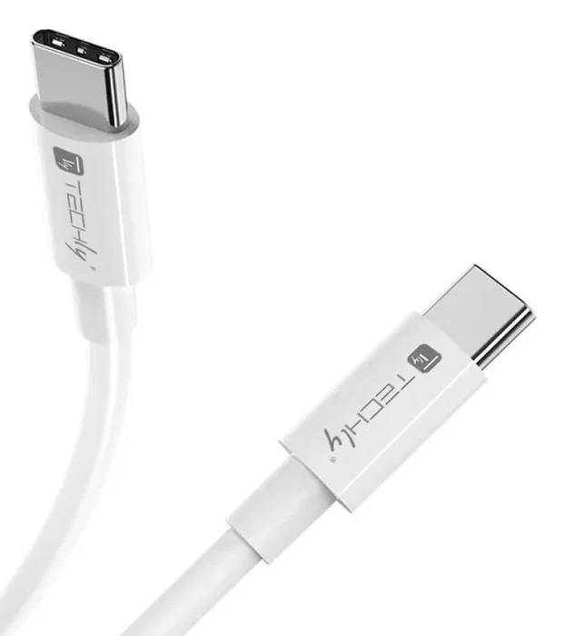 Techly ICOC-MU4-20G240W2 Cable USB4 Gen 2x2 USB-C a USB-C 20 Gbit/s Carga Rápida 240W 2 Metros Color Blanco