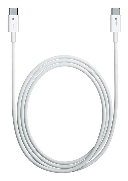 Techly ICOC-MU4-20G240W2 Cable USB4 Gen 2x2 USB-C a USB-C 20 Gbit/s Carga Rápida 240W 2 Metros Color Blanco