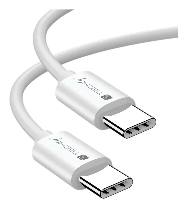Techly ICOC-MU4-20G240W2 Cable USB4 Gen 2x2 USB-C a USB-C 20 Gbit/s Carga Rápida 240W 2 Metros Color Blanco