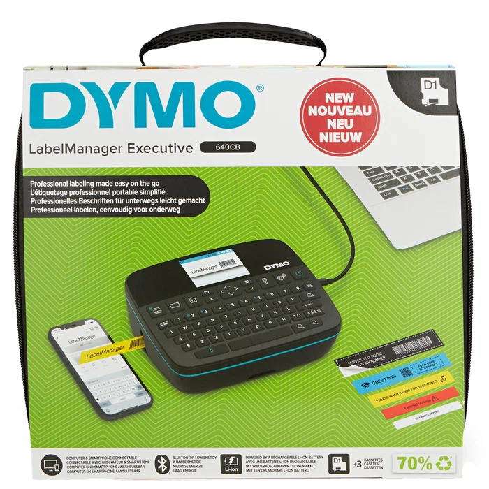 Dymo LabelManager Executive 640CB Kit con Maletín y 3 Casetes D1