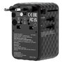 Verbatim Charge 'n' Travel Adaptador de Viaje Universal GaN III 100W con Cable USB-C Retráctil