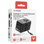 Verbatim Charge 'n' Travel Adaptador de Viaje Universal GaN III 100W con Cable USB-C Retráctil