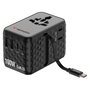 Verbatim Charge 'n' Travel Adaptador de Viaje Universal GaN III 100W con Cable USB-C Retráctil