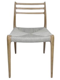 DKD Home Decor Silla de Madera de Hevea y Cuerda