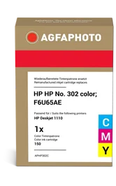 Agfa Photo Cartucho de tinta compatible HP 302 varios colores ~165 páginas