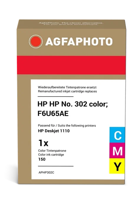 Agfa Photo Cartucho de tinta compatible HP 302 varios colores ~165 páginas
