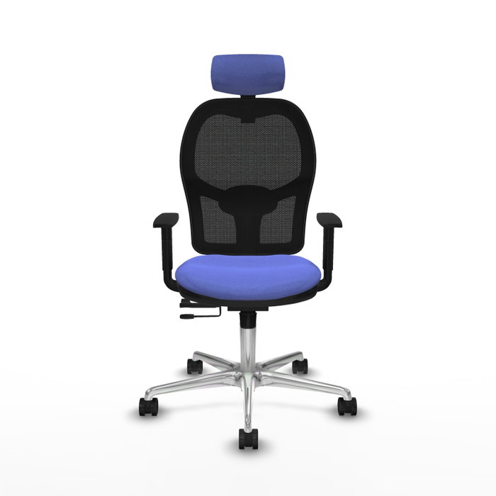 PIQUERAS Y CRESPO Silla de oficina Jorquera con mecanismo Sincro/Traslack Azul claro/Negro PIQUERAS Y CRESPO Silla de oficina Jorquera con mecanismo Sincro/Traslack Azul claro/Negro