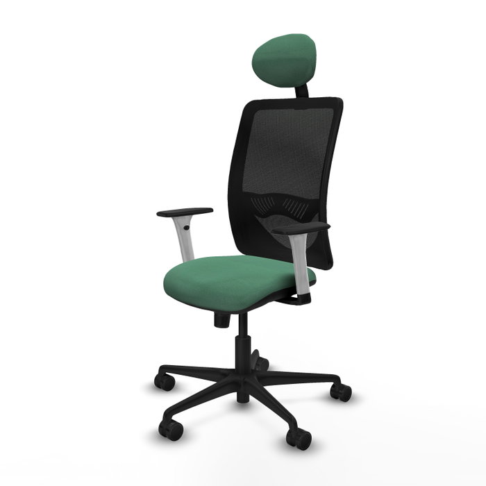 PIQUERAS Y CRESPO Silla de oficina Zulema con mecanismo Sincro, Verde esmeralda y Negro PIQUERAS Y CRESPO Silla de oficina Zulema con mecanismo Sincro, Verde esmeralda y Negro