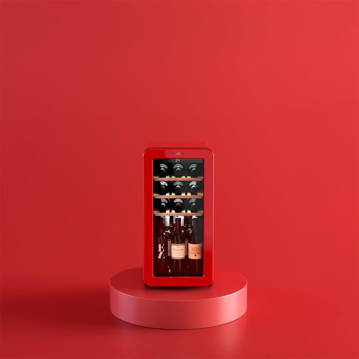 Cecotec Vinoteca independiente 18 botellas Bolero GrandSommelier Origin 18 Hit Rojo