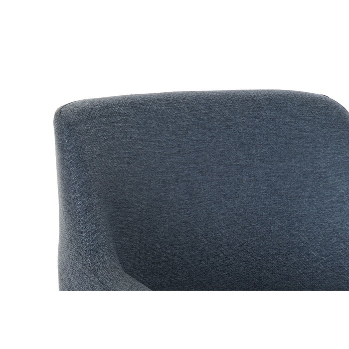 DKD Home Decor Sillón de Poliéster y Metal Azul DKD Home Decor Sillón de Poliéster y Metal Azul