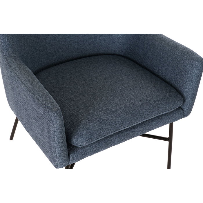 DKD Home Decor Sillón de Poliéster y Metal Azul DKD Home Decor Sillón de Poliéster y Metal Azul
