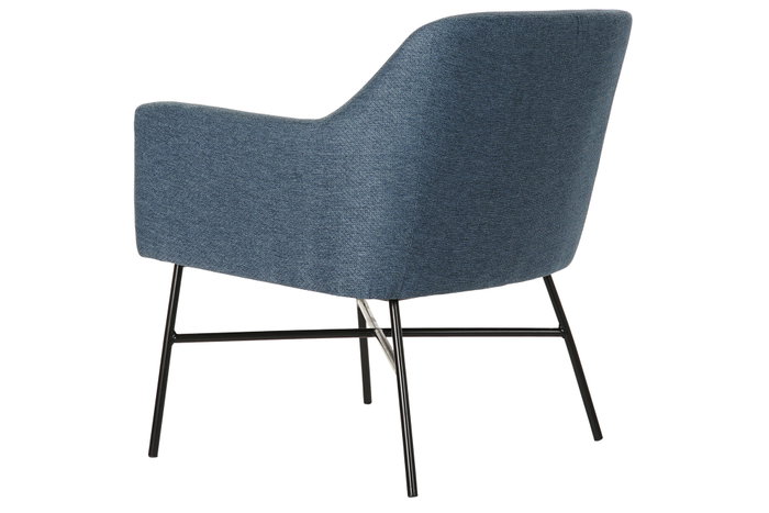 DKD Home Decor Sillón Scandi Azul Negro 62 x 75 x 66 cm