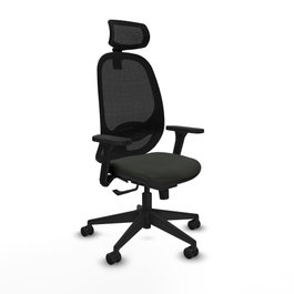 PIQUERAS Y CRESPO Silla de oficina Cilanco con mecanismo Sincro, Negra