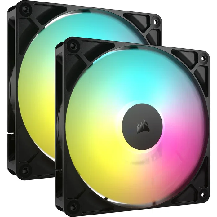 Corsair RS140 ARGB Ventilador para Caja PC 14 cm Negro 1700 RPM PWM 95.5 CFM Pack de 2 Unidades CO-9050183-WW Corsair RS140 ARGB Ventilador para Caja PC 14 cm Negro 1700 RPM PWM 95.5 CFM Pack de 2 Unidades CO-9050183-WW