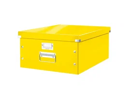 Leitz Caja de Archivo Click&Store Grande 369x200x484 mm, Amarilla, 29 Litros